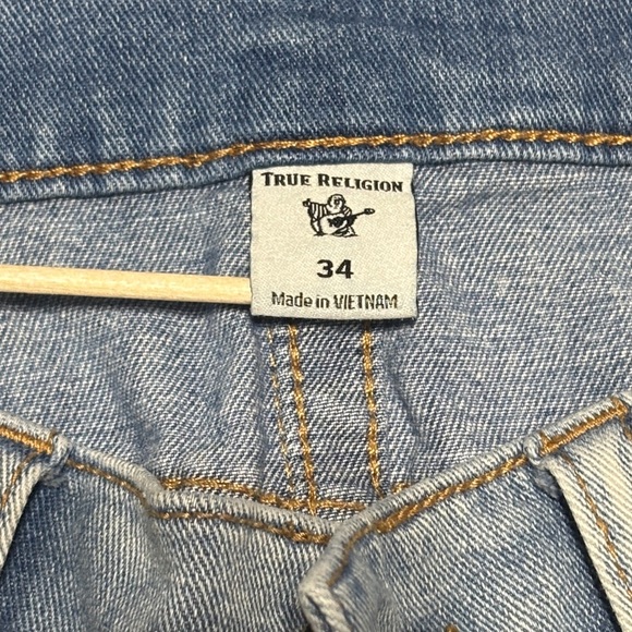 🔥🔥🔥True Religion Blue Straight Jeans Classic Light Wash Size: 34W🔥🔥🔥 - Picture 2 of 11